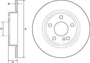 Delphi BG4555C тормозной диск на MERCEDES-BENZ B-CLASS (W246, W242)