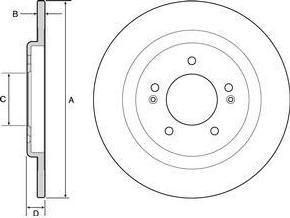 Delphi BG4563 тормозной диск на HYUNDAI i40 CW (VF)