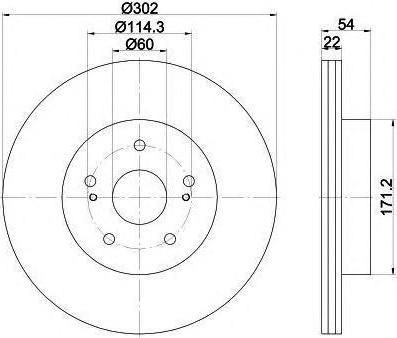 Delphi BG4564 тормозной диск на KIA RIO III седан (UB)