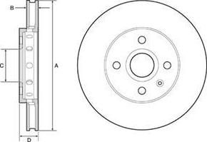 Delphi BG4647C тормозной диск на VW UP