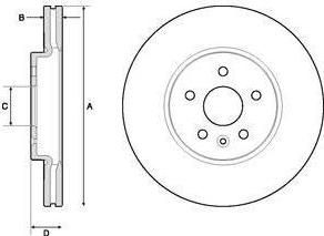 Delphi BG4710C тормозной диск на OPEL MOKKA