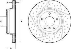 Delphi BG4714C тормозной диск на 1 (E87)