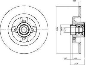 Delphi BG9032RSC тормозной диск на RENAULT MEGANE II универсал (KM0/1_)