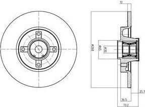 Delphi BG9053RSC тормозной диск на PEUGEOT PARTNER Tepee