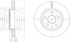 Delphi BG9058 Диск тормозной JEEP COMMANDER/GRAND CHEROKEE III 05- передний