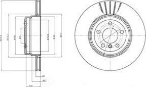 Delphi BG9064 тормозной диск на X6 (E71, E72)