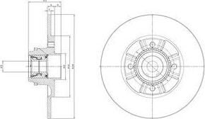 Delphi BG9114RSC тормозной диск на RENAULT CLIO I (B/C57_, 5/357_)