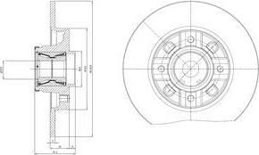 Delphi BG9116RSC тормозной диск на PEUGEOT 308 (4A_, 4C_)