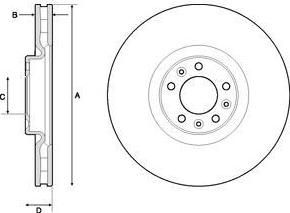 Delphi BG9151 тормозной диск на PEUGEOT 407 SW (6E_)