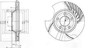 Delphi BG9774 тормозной диск на VW TOUAREG (7LA, 7L6, 7L7)