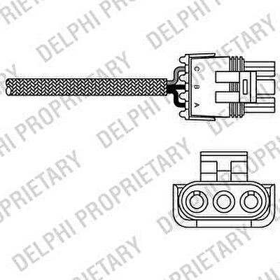 Delphi ES10969-12B1 лямбда-зонд на RENAULT LAGUNA I (B56_, 556_)