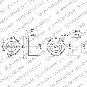 Delphi KDB297 комплект ремня грм на MAZDA 626 III Station Wagon (GV)