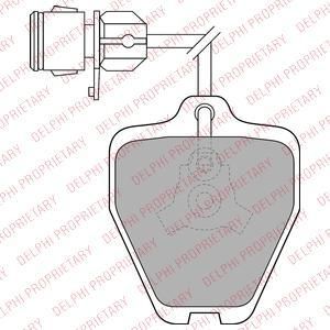 DELPHI Колодки передние AUDI 100/A6/A8/S4/S6/S8 /двухпоршневые с грузиками (LP1463)