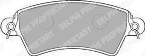 Delphi LP1517 комплект тормозных колодок, дисковый тормоз на PEUGEOT 306 (7B, N3, N5)