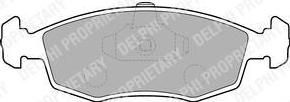 DELPHI Комплект тормозных колодок, диско (LP1549)