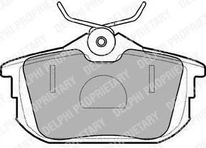 DELPHI Колодки тормозные MITSUBISHI Carisma, Colt, Spacestar / PROTON Impian / SMART Forfour / VOLVO S40, V40 (LP1593)