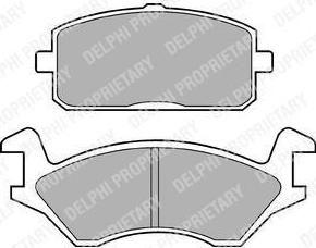 Delphi LP169 комплект тормозных колодок, дисковый тормоз на TOYOTA STARLET универсал (KP6_)