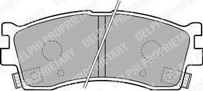 Delphi LP1702 комплект тормозных колодок, дисковый тормоз на KIA SHUMA II (FB)