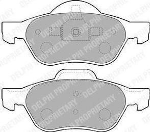 DELPHI Колодки передние RENAULT MEGANE II/SCENIC II (LP1714)