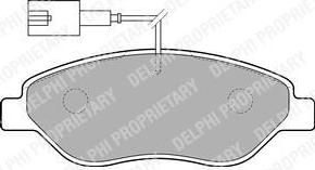 DELPHI Комплект тормозных колодок, диско (LP1720)