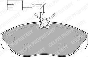 DELPHI Комплект тормозных колодок, диско (LP1748)