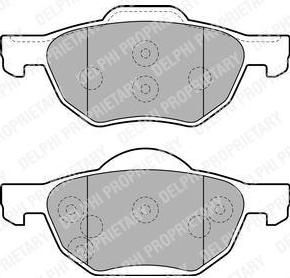 Delphi LP1862 Колодки тормозные HONDA ACCORD 2.0/2.2/2.4 03> передние