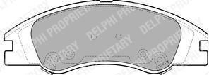 Delphi LP1932 комплект тормозных колодок, дисковый тормоз на KIA SPECTRA седан (LD)