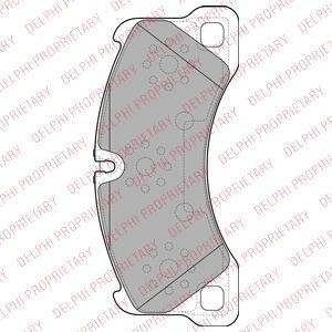 DELPHI Колодки тормозные дисковые PORSCHE CAYENNE 07-08/VW TOUAREG (1LT/1LU) 03-10 передние (95535193962, LP2117)