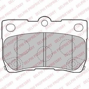 DELPHI Колодки тормозные дисковые LEXUS GS 3.0-4.6 05-/IS 2.2-2.5 05- задние (04466-22190, LP2130)