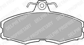 DELPHI Комплект тормозных колодок, диско (LP250)