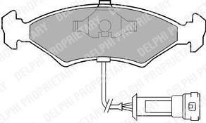 Delphi LP255 комплект тормозных колодок, дисковый тормоз на FORD ESCORT III (GAA)