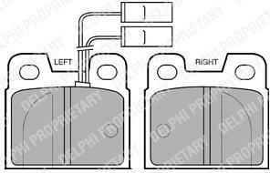 Delphi LP484 комплект тормозных колодок, дисковый тормоз на ALFA ROMEO 75 (162B)