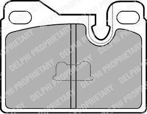 Delphi LP486 комплект тормозных колодок, дисковый тормоз на PORSCHE 928