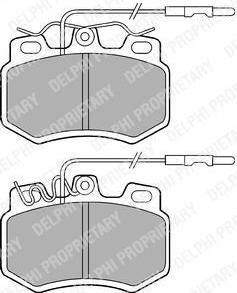 Delphi LP493 комплект тормозных колодок, дисковый тормоз на PEUGEOT 205 II (20A/C)