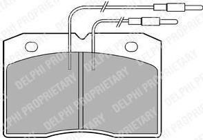 DELPHI Комплект тормозных колодок, диско (LP501)