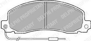 DELPHI Комплект тормозных колодок, диско (LP504)