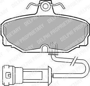 Delphi LP557 комплект тормозных колодок, дисковый тормоз на FORD SCORPIO I (GAE, GGE)