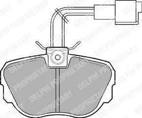 Delphi LP647 комплект тормозных колодок, дисковый тормоз на 3 (E30)