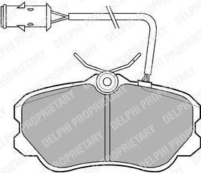 Delphi LP693 комплект тормозных колодок, дисковый тормоз на MITSUBISHI PAJERO IV (V8_W, V9_W)