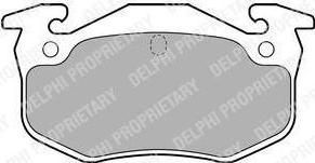 Delphi LP699 комплект тормозных колодок, дисковый тормоз на PEUGEOT 306 (7B, N3, N5)