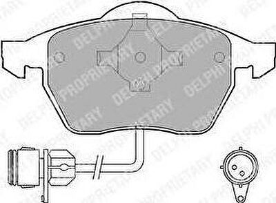 DELPHI Колодки передние AD 100/A6 91-97 с датчиками (LP784)