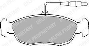 DELPHI Комплект тормозных колодок, диско (LP793)
