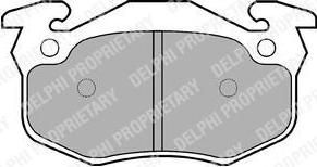 Delphi LP836 комплект тормозных колодок, дисковый тормоз на RENAULT CLIO I (B/C57_, 5/357_)