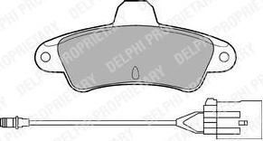 Delphi LP853 Колодки тормозные FORD MONDEO 1.6-2.5 93-00 задние с датч.