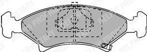 DELPHI Комплект тормозных колодок, диско (LP912)