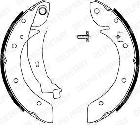 DELPHI Колодки барабанные CITROEN Berlingo (LS1716)