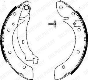 Delphi LS1838 комплект тормозных колодок на RENAULT SCЙNIC I (JA0/1_)
