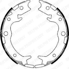 DELPHI Комплект тормозных колодок, стояночная тормозная система (LS1900)