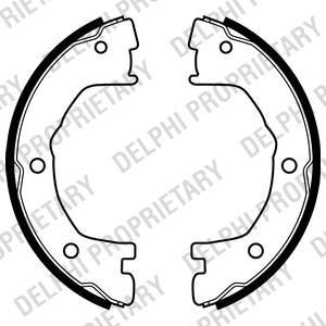 DELPHI Комплект тормозных колодок, стояночная тормозная система (LS1919)