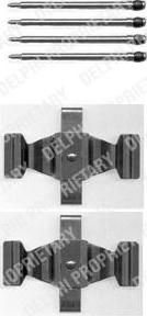 DELPHI Комплектующие, колодки дискового тормоза (LX0398)